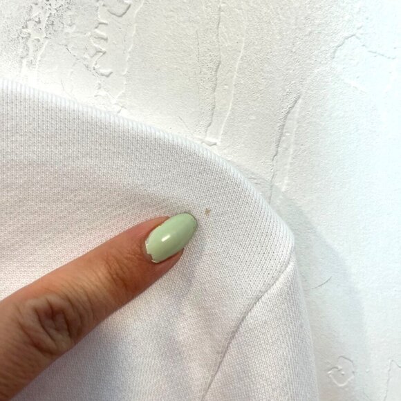 NWT Just Cavalli White cropped Crew-Neck sweatshirt Side Arm Logo Size M sweater - Picture 9 of 12